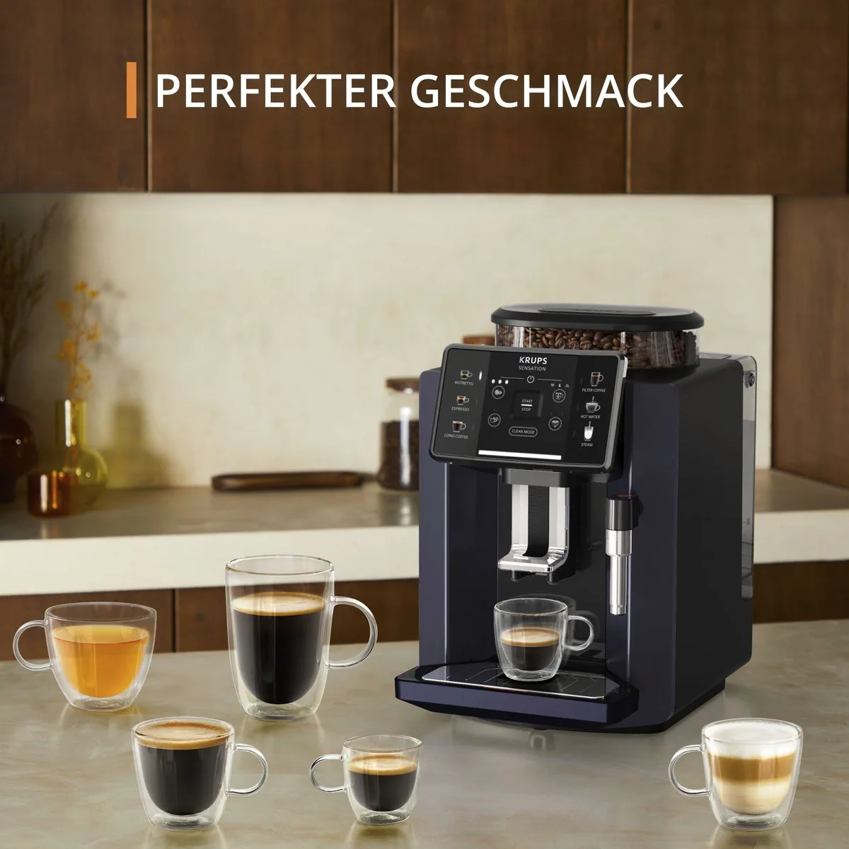 Krups EA910B.23 Kaffeevollautomat, XL Touch-Bedienpanel, kompakte Bauweise 2