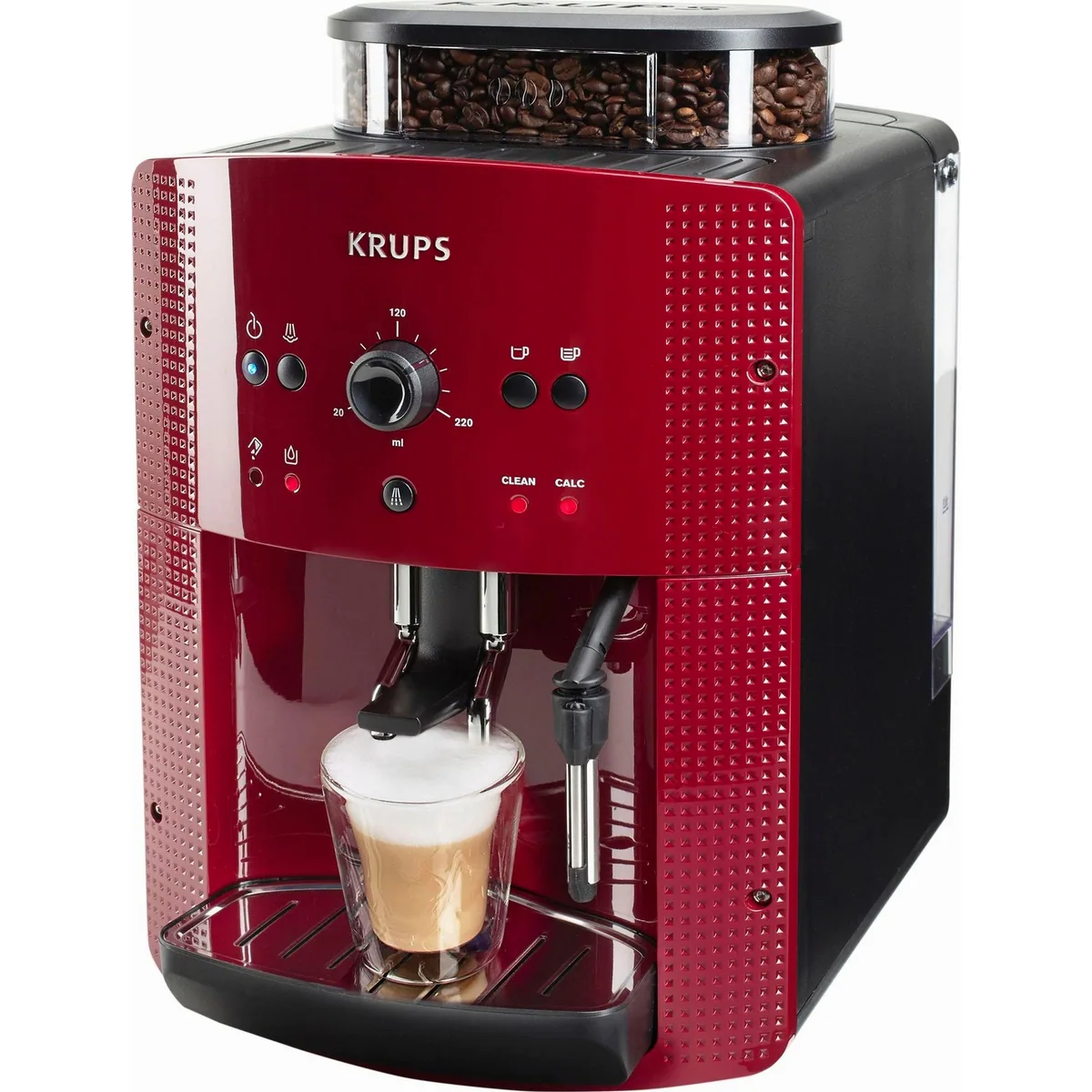 Krups EA8107 Kaffeevollautomat, 2-Tassen-Funktion, manuelle Dampfdüse, 2 Kaffeestärken