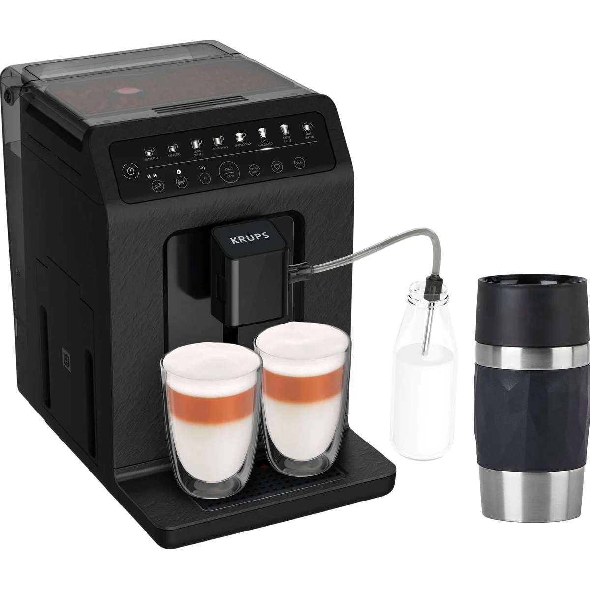 Krups EA897B Evidence ECOdesign, optimiertes Brühsystem, One-Touch-Cappuccino-Funktion