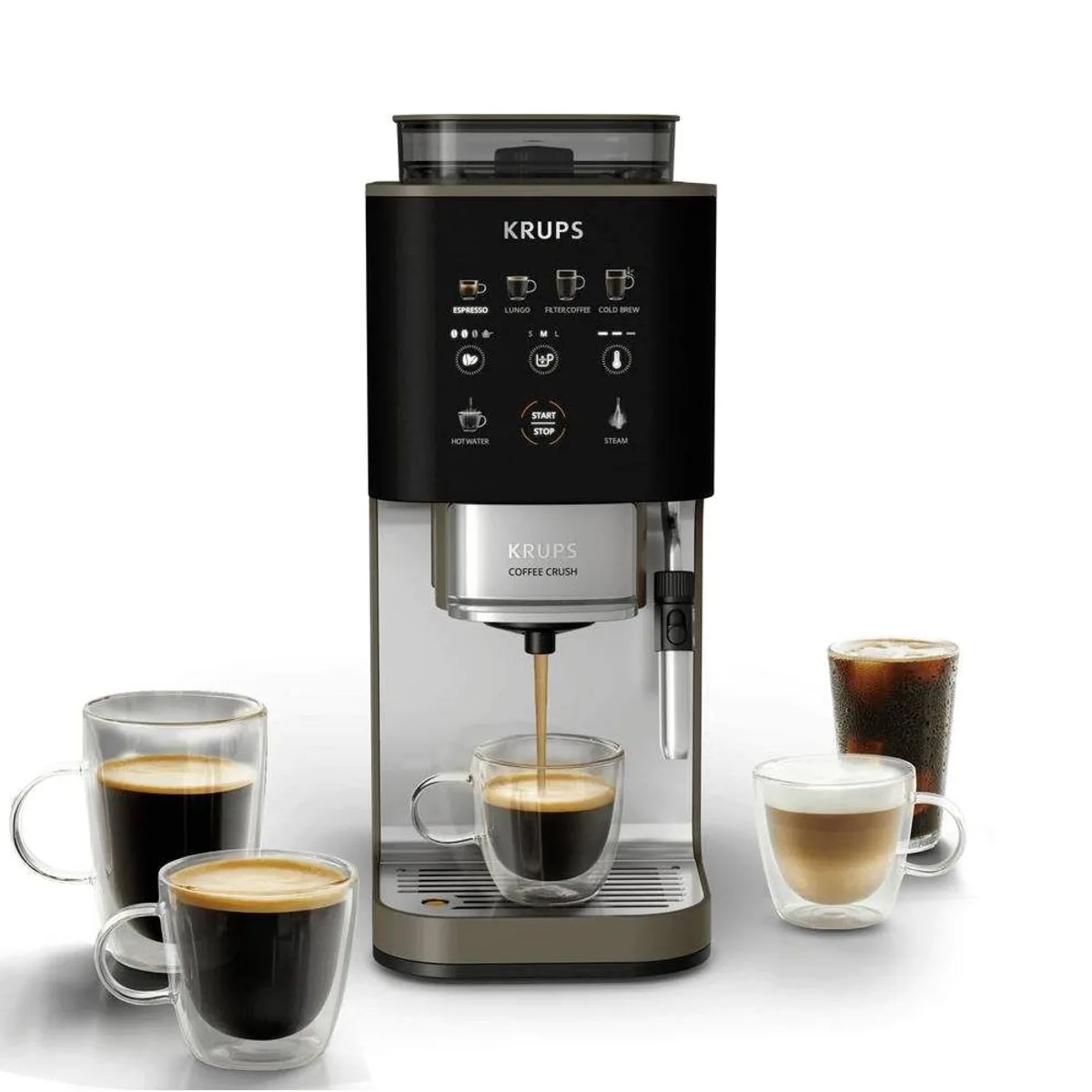 Krups SA403BE0 Kaffeevollautomat, 15 Bar Pumpendruck, integriertes Mahlwerk, 1,8 L Wassertank 2