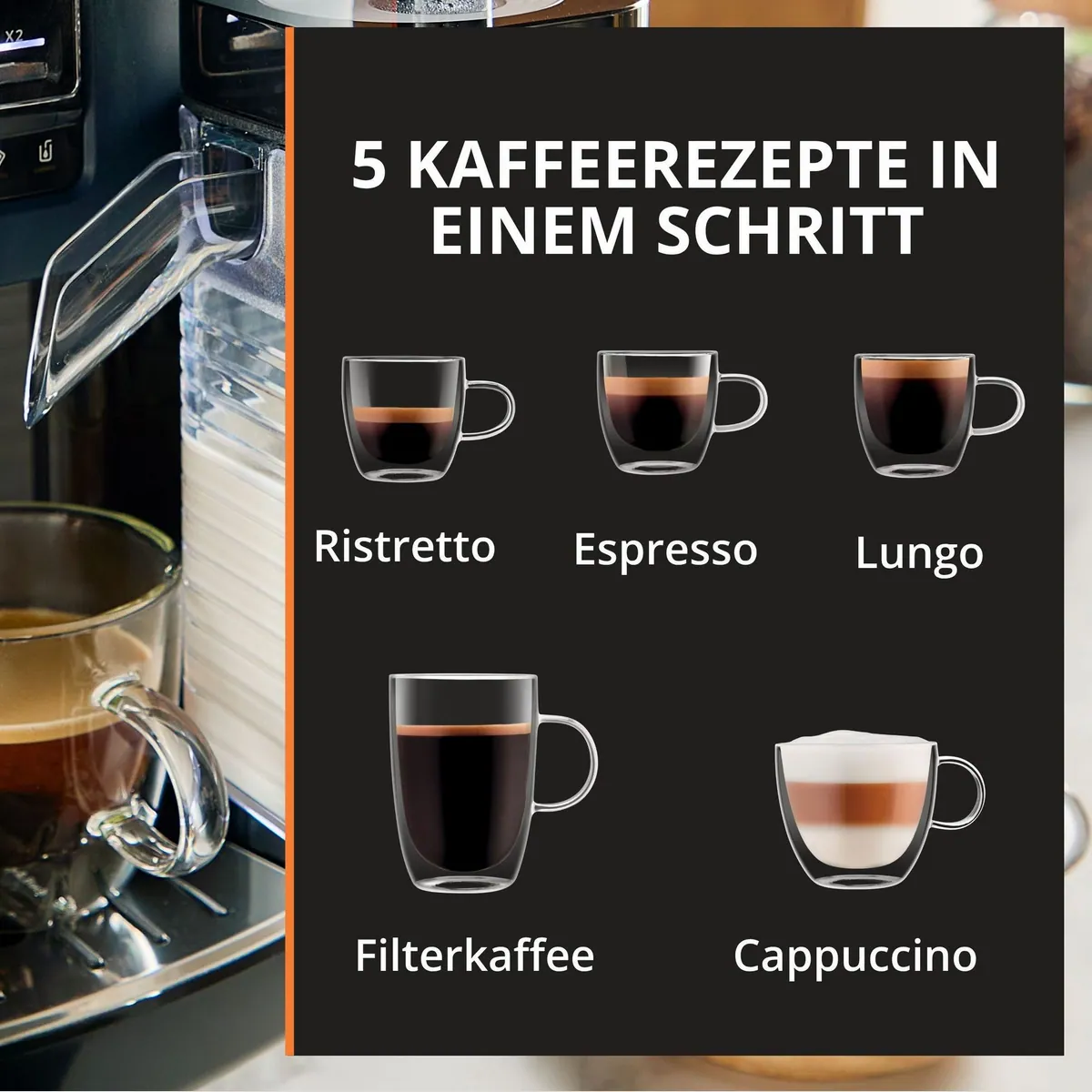 Krups EA402H Kaffeevollautomat, Milk Maestro-Technologie, 5 Getränke, automatische Reinigung 3