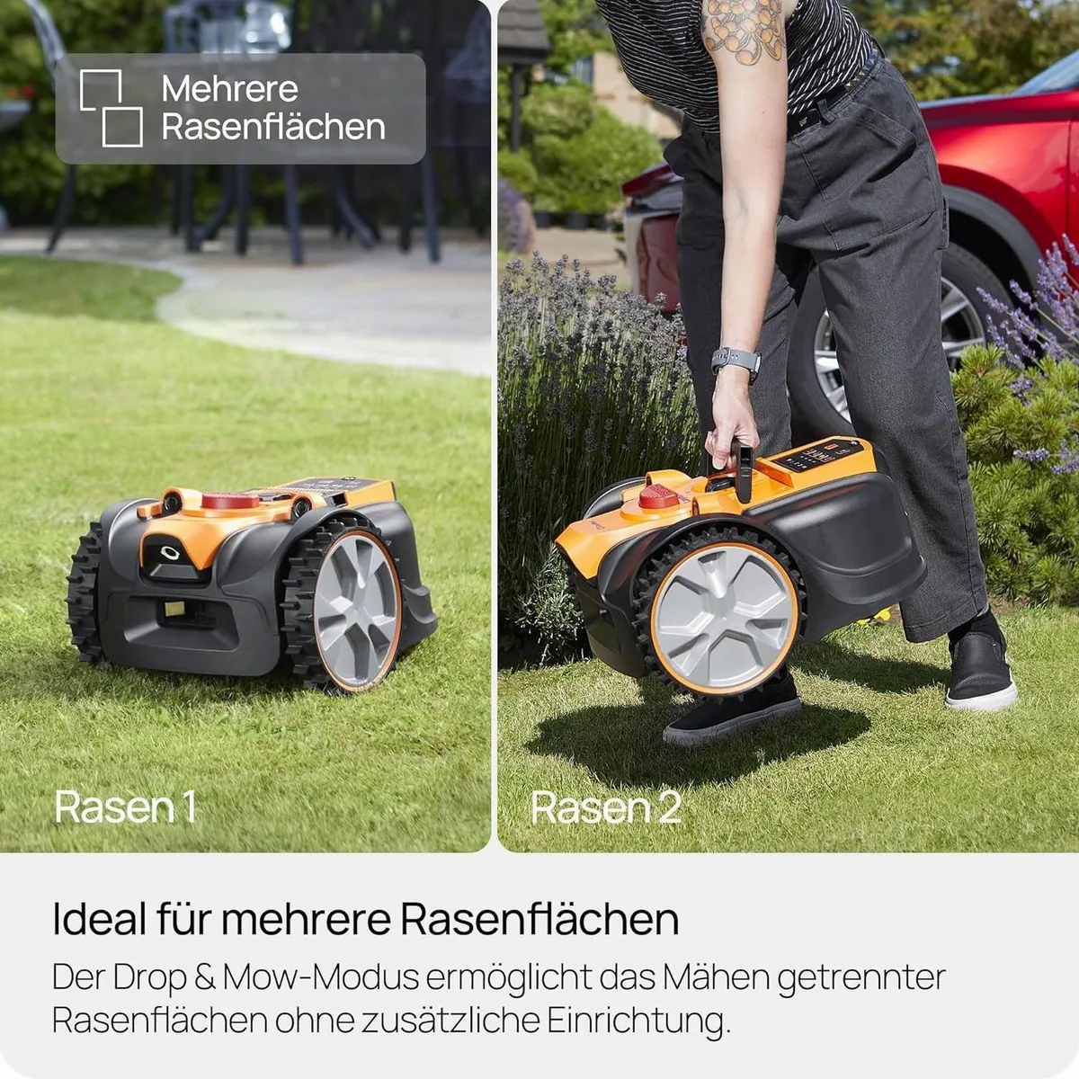 Lawnmaster OcuMow16 Rasenmähroboter, kabellose Navigation, für Rasenflächen bis 300 m² 4