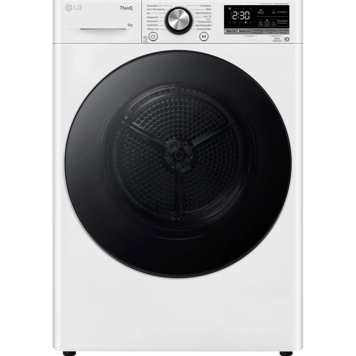 LG Wärmepumpentrockner RT90V9W, hohe Energieeffizienz, 9 kg Fassungsvermögen, praktische Funktionen 4