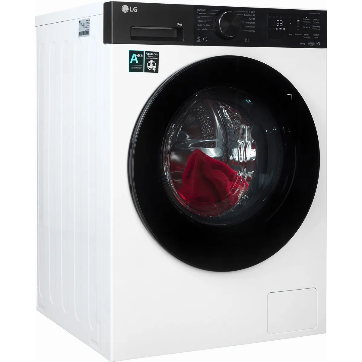 LG F4WX709YP Waschmaschine, 9 kg, 1400 U/min, AI Wash — Energieeffizienz A, Kurzprogramm, Vollwasserschutz