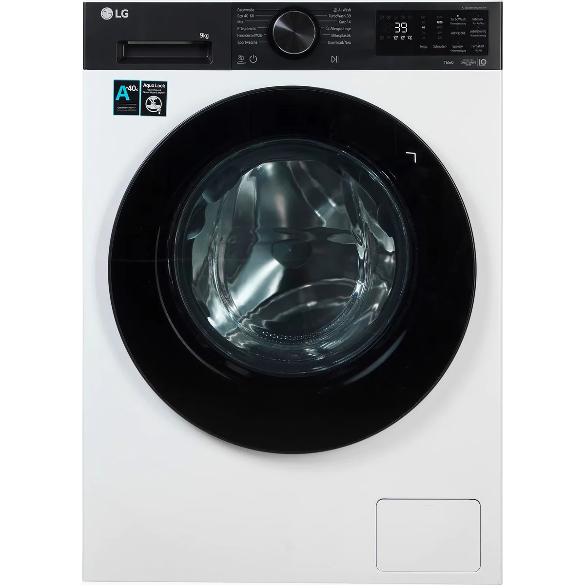 LG F4WX709YP Waschmaschine, 9 kg, 1400 U/min, AI Wash — Energieeffizienz A, Kurzprogramm, Vollwasserschutz 2
