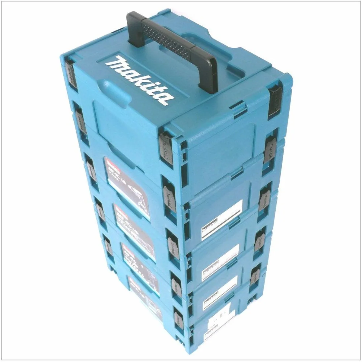 Makita MAKPAC 2 Werkzeugkoffer, 5er Set, stapelbar und robust