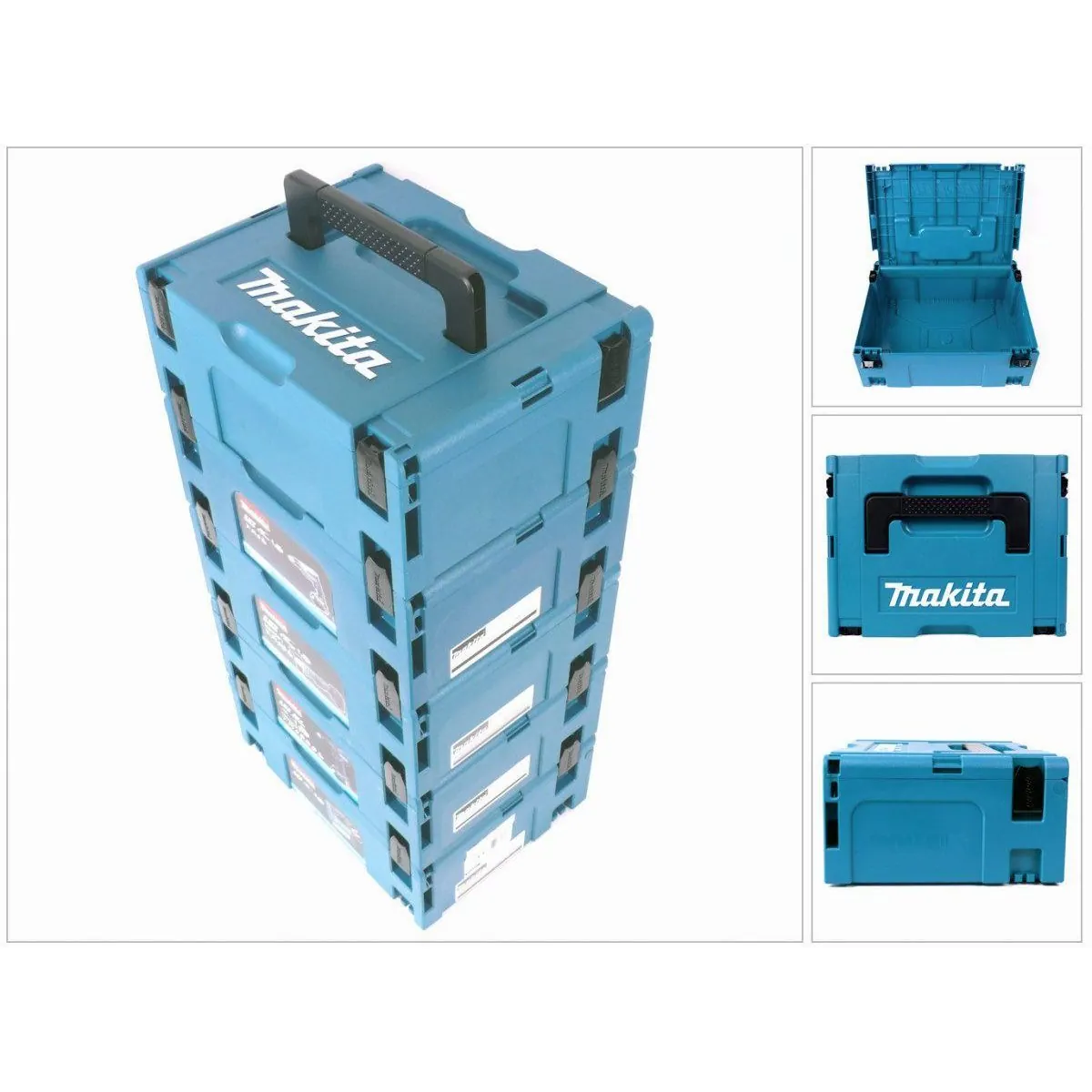 Makita MAKPAC 2 Werkzeugkoffer, 5er Set, stapelbar und robust 3