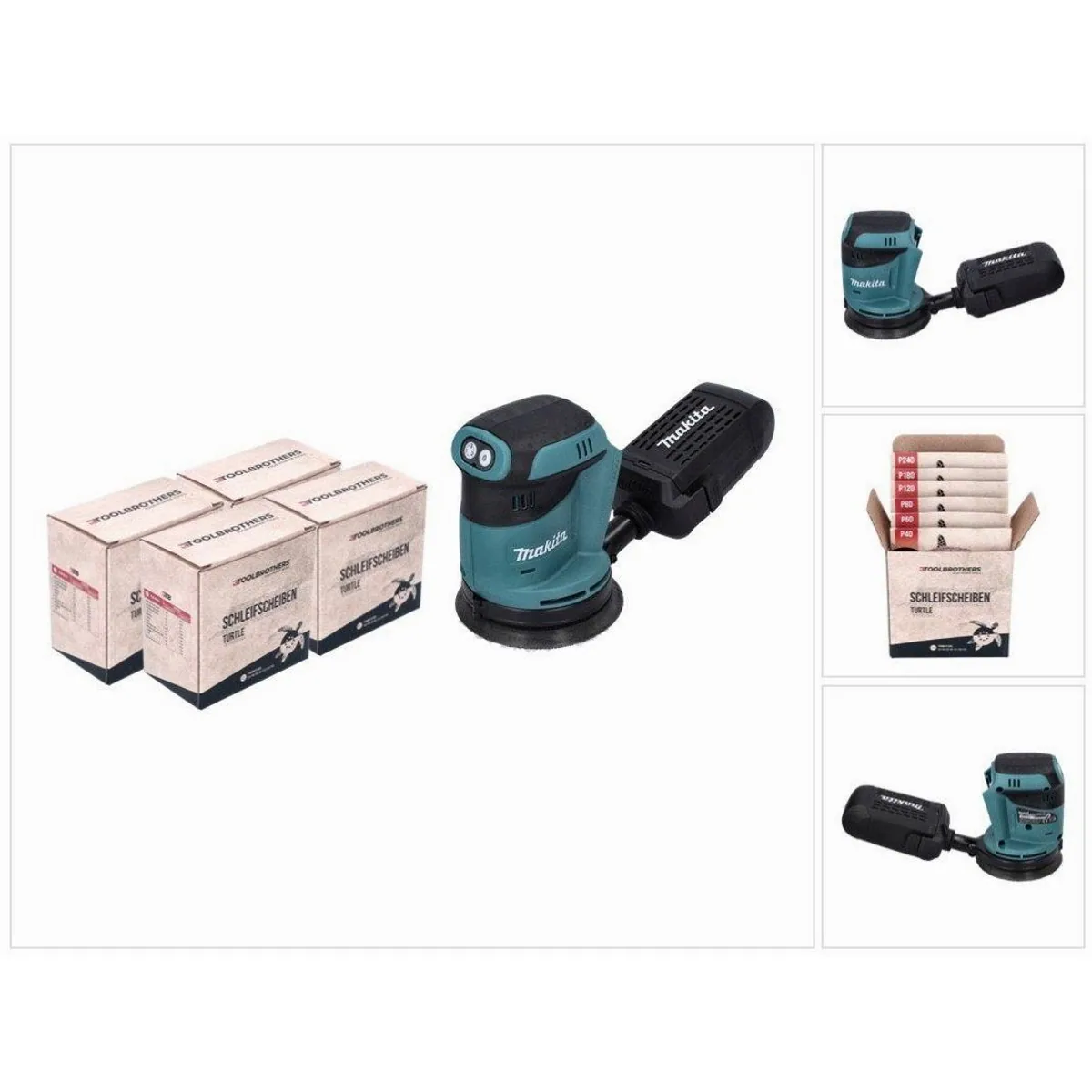 Makita DBO 180 Akku-Exzenterschleifer, präzise Führung, 3-stufige Drehzahleinstellung