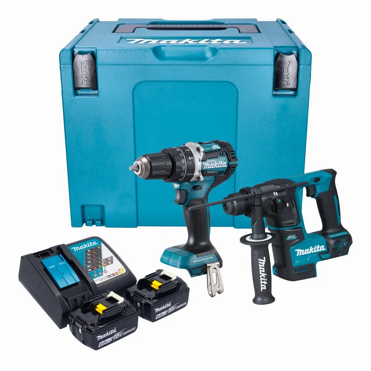 Makita DLX 2278 Akku-Kombo Kit, DHP 484 & DHR 171 — 54 Nm, 18 V, bürstenlos
