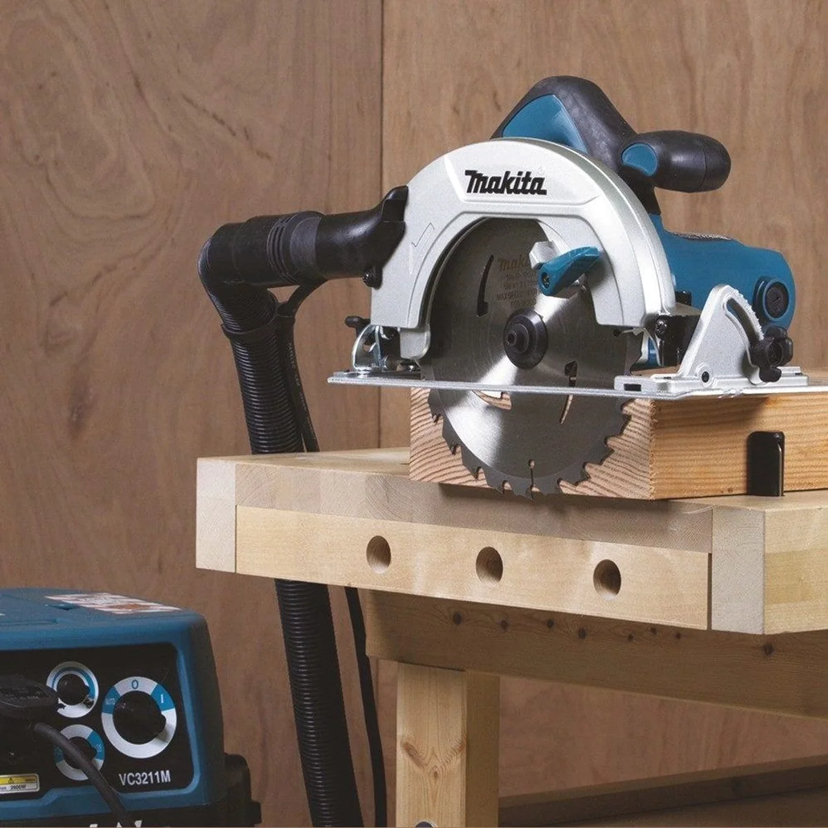Makita HS7601J Handkreissäge, 1.200 W, 66 mm Schnitttiefe in MAKPAC 4 2