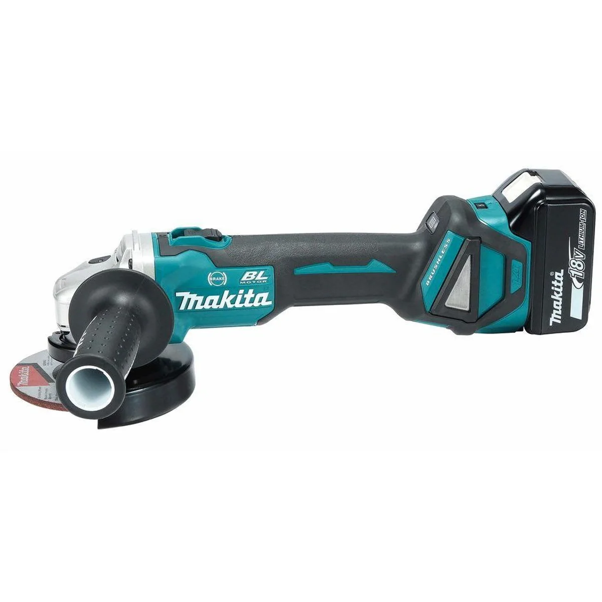 Makita DGA513RT3J Akku-Winkelschleifer, 18V, 3.000-8.500 min⁻¹, inkl. 3x 5Ah Akku 3