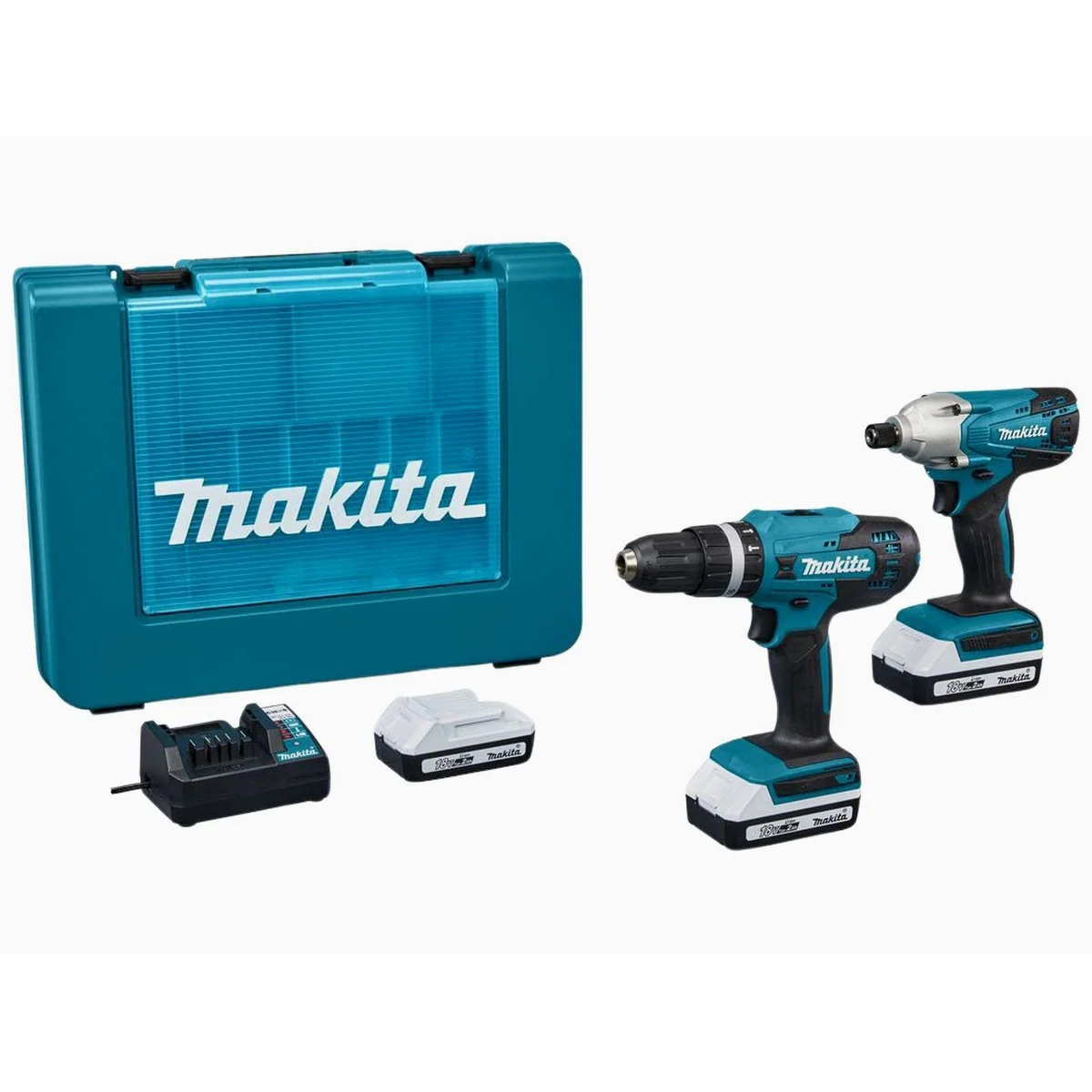 Makita TD127D & HP488D Kombiset, 3 Akkus + Ladegerät — vielseitig, leistungsstark, kompakt
