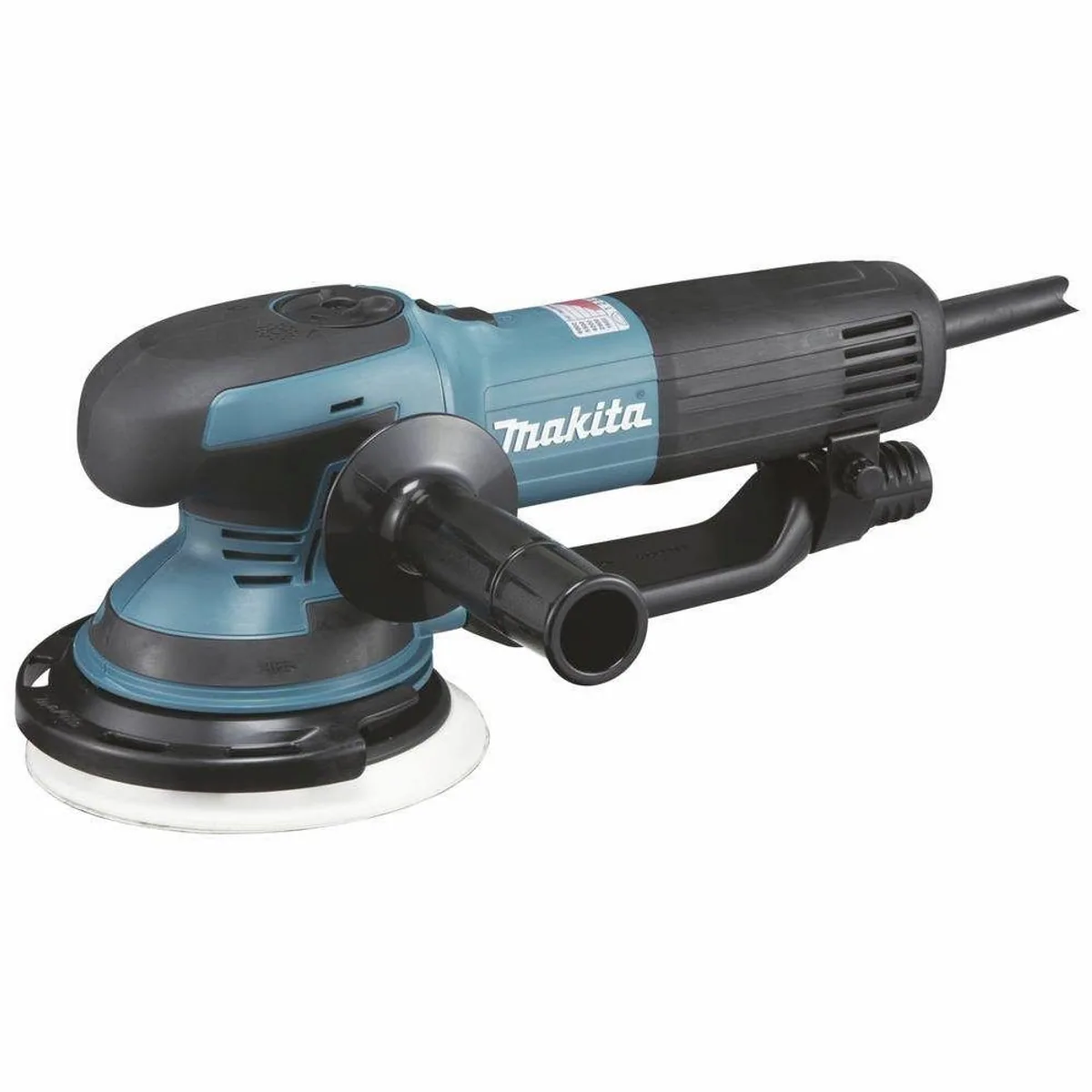 Makita BO6050J Exzenterschleifer, vielseitig und leistungsstark — Rotationsfunktion, Staubabsaugung, 150 mm Schleifscheibe