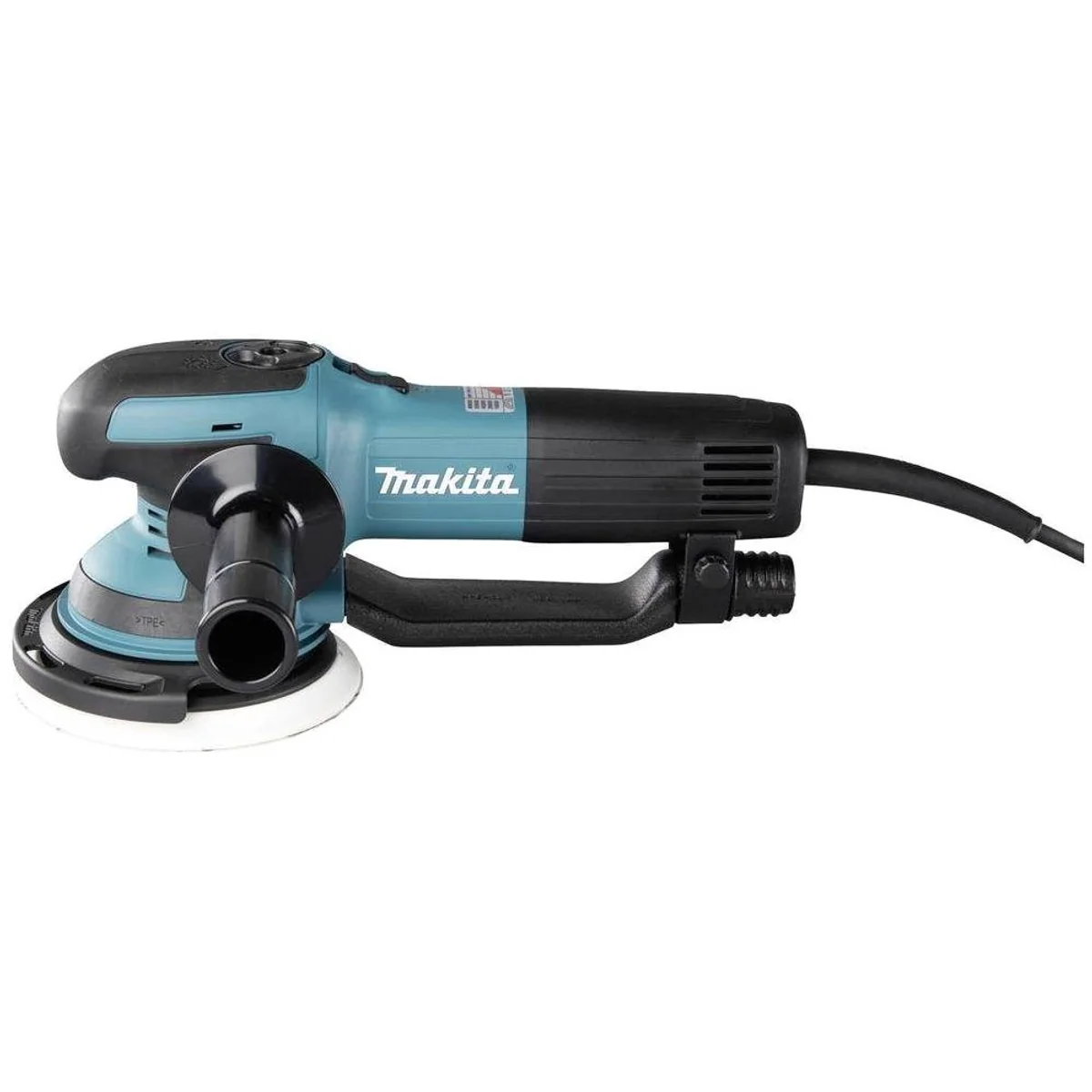 Makita BO6050J Exzenterschleifer, vielseitig und leistungsstark — Rotationsfunktion, Staubabsaugung, 150 mm Schleifscheibe 2