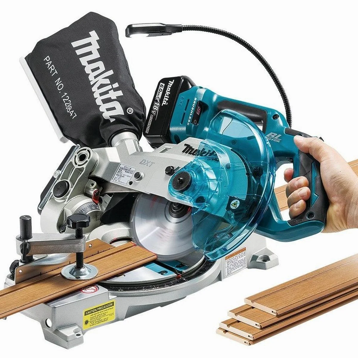 Makita DLS600Z Akku-Kapp- und Gehrungssäge, bürstenloser Motor, 165 mm — präzise Schnitte, kompakt, leistungsstark 2