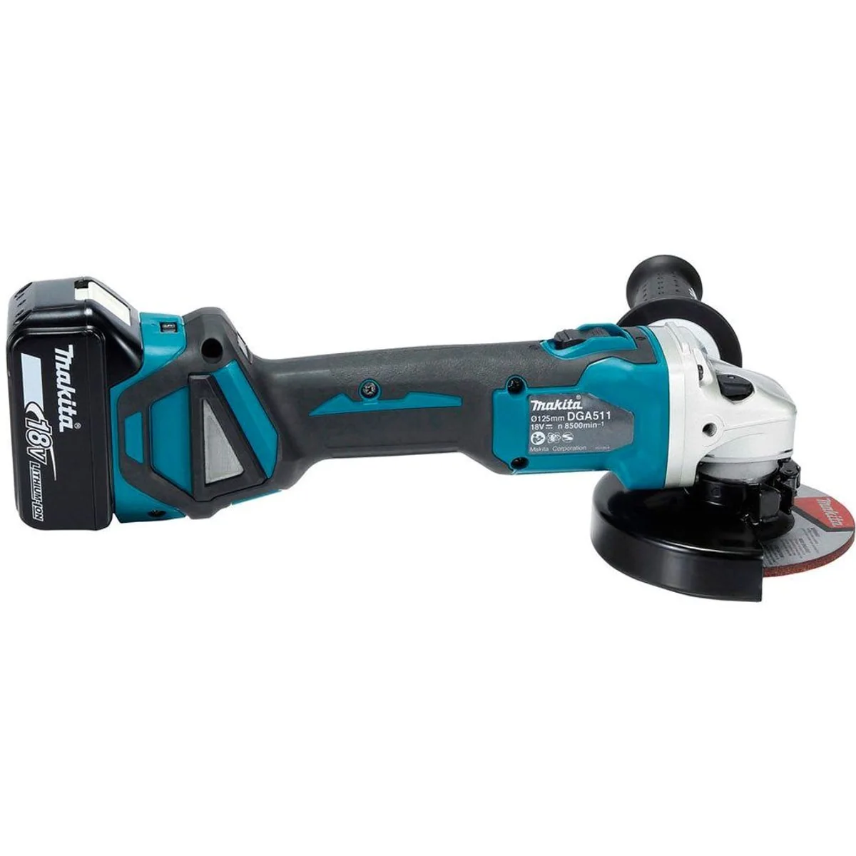 Makita DGA511RTJ Akku-Winkelschleifer, leistungsstark, vielseitig, inkl. Zubehör 4