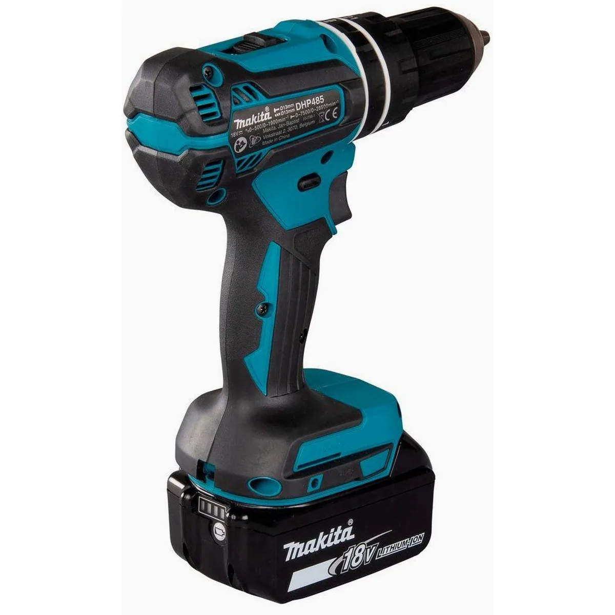 Makita DHP485RTJ Akku-Schlagbohrschrauber, 1900 U/min, 2x 18 V/5 Ah Akkus — inkl. Ladegerät & Koffer 5