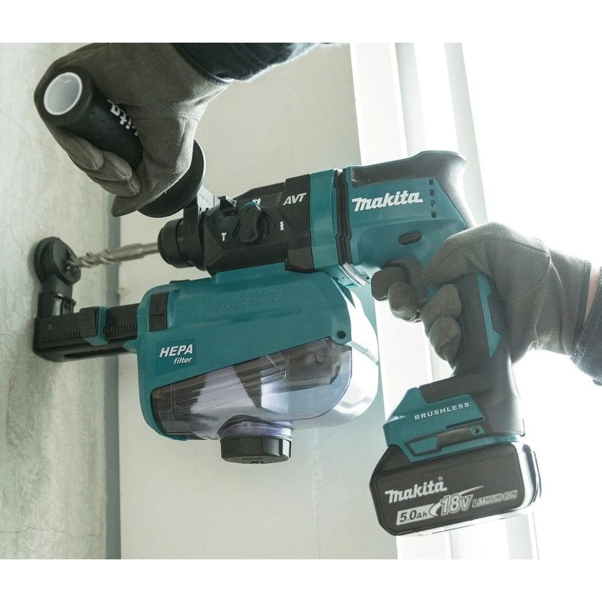 Makita DHR182RTWJ Akku-Kombibohrhammer, 18 V, hohe Leistung & Komfort 5