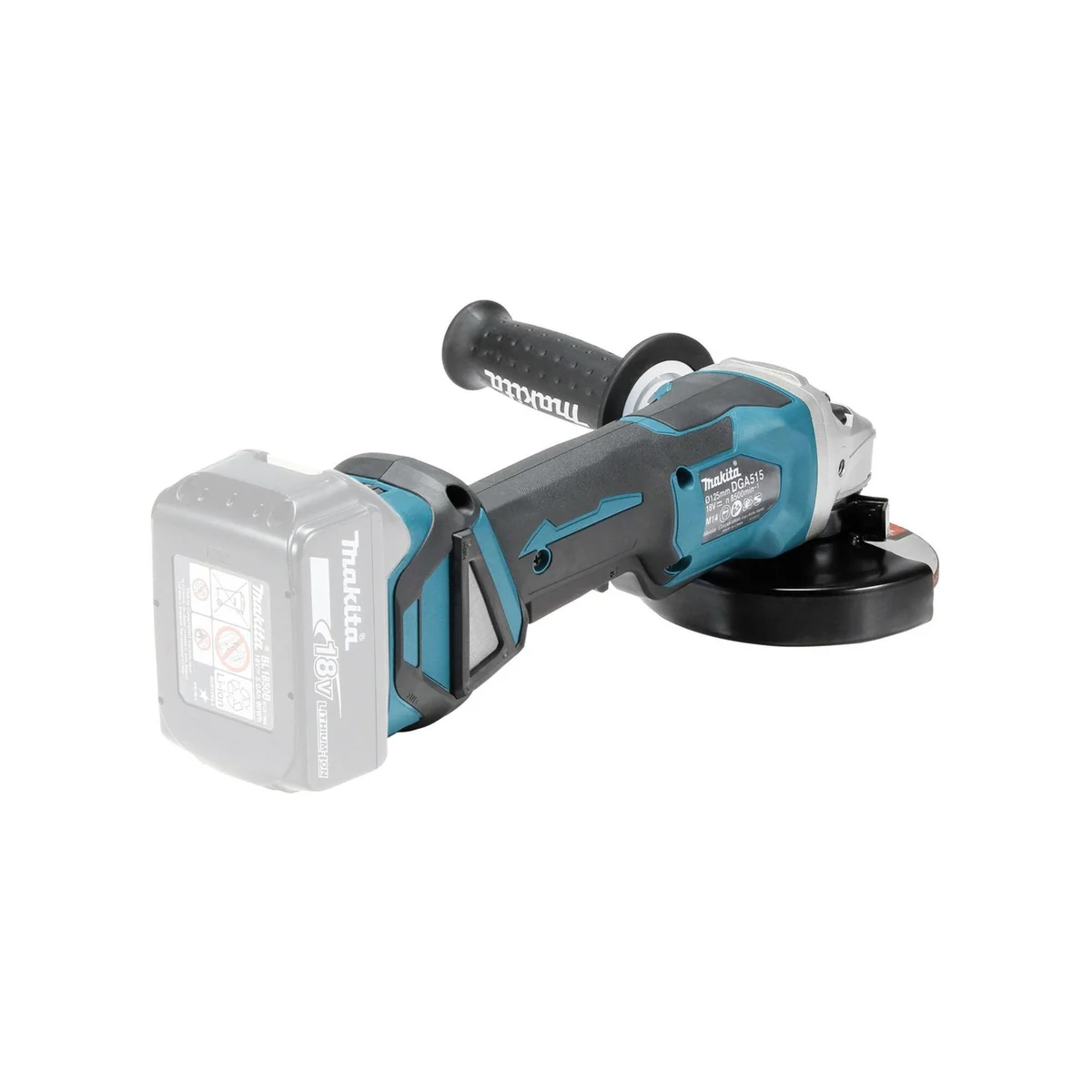 Makita DGA515Z Akku-Winkelschleifer, bürstenloser Motor, einstellbare Drehzahl 5
