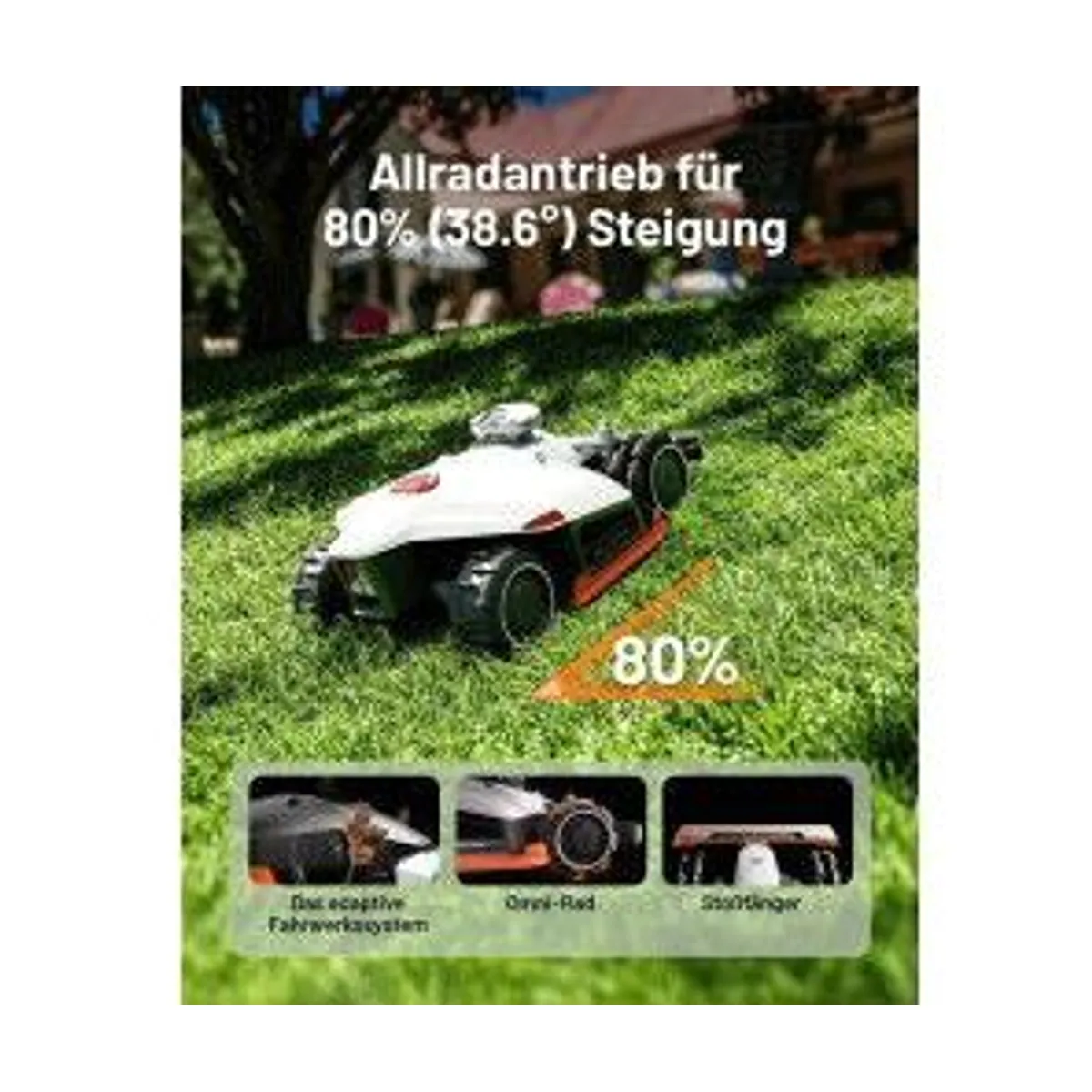 Mammotion LUBA 2 AWD 3000X, Allradantrieb, hohe Leistung, vielseitige Einsatzmöglichkeiten 2