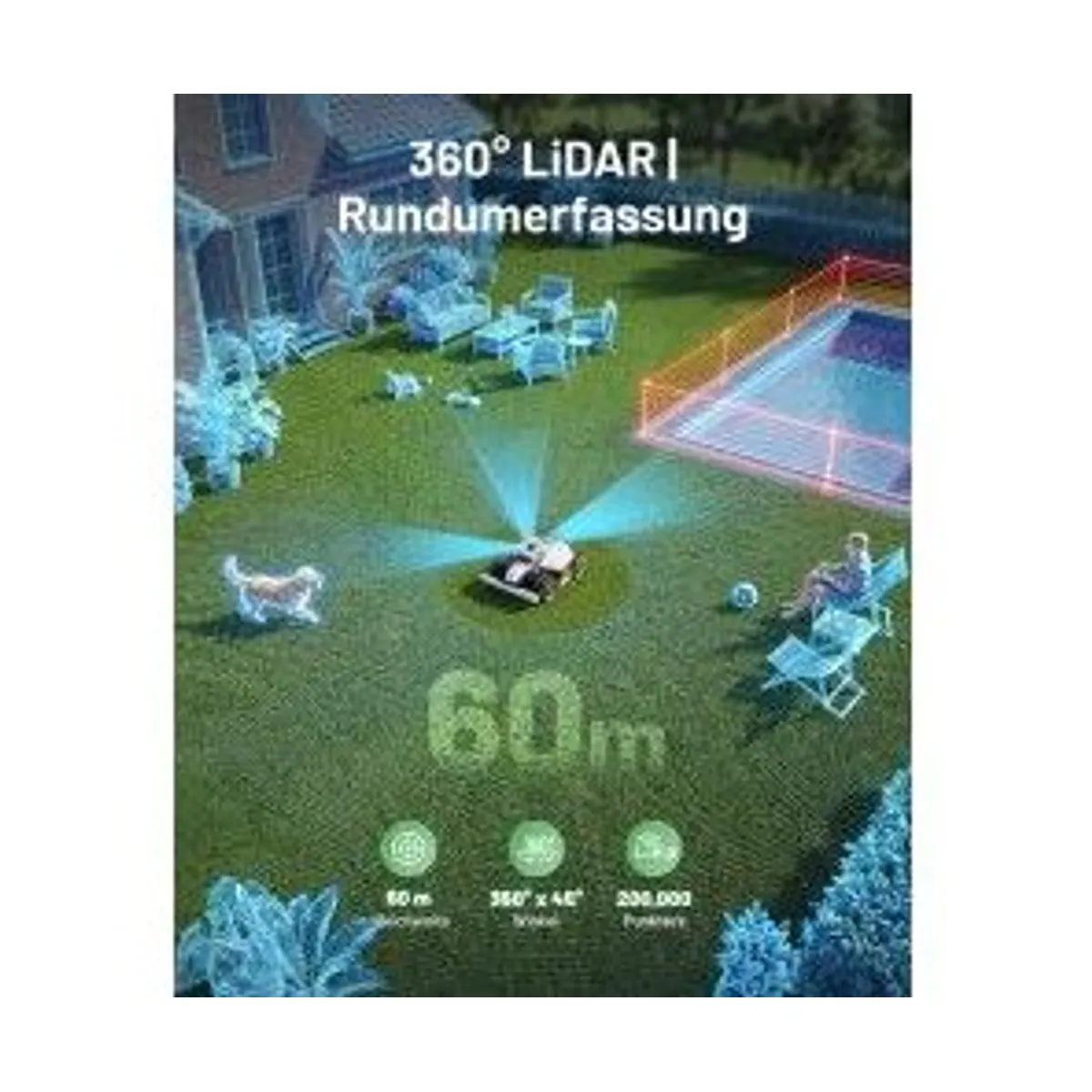 Mammotion LUBA mini 2 AWD 1500, Allradantrieb, kompakte Bauweise, hohe Wendigkeit 3
