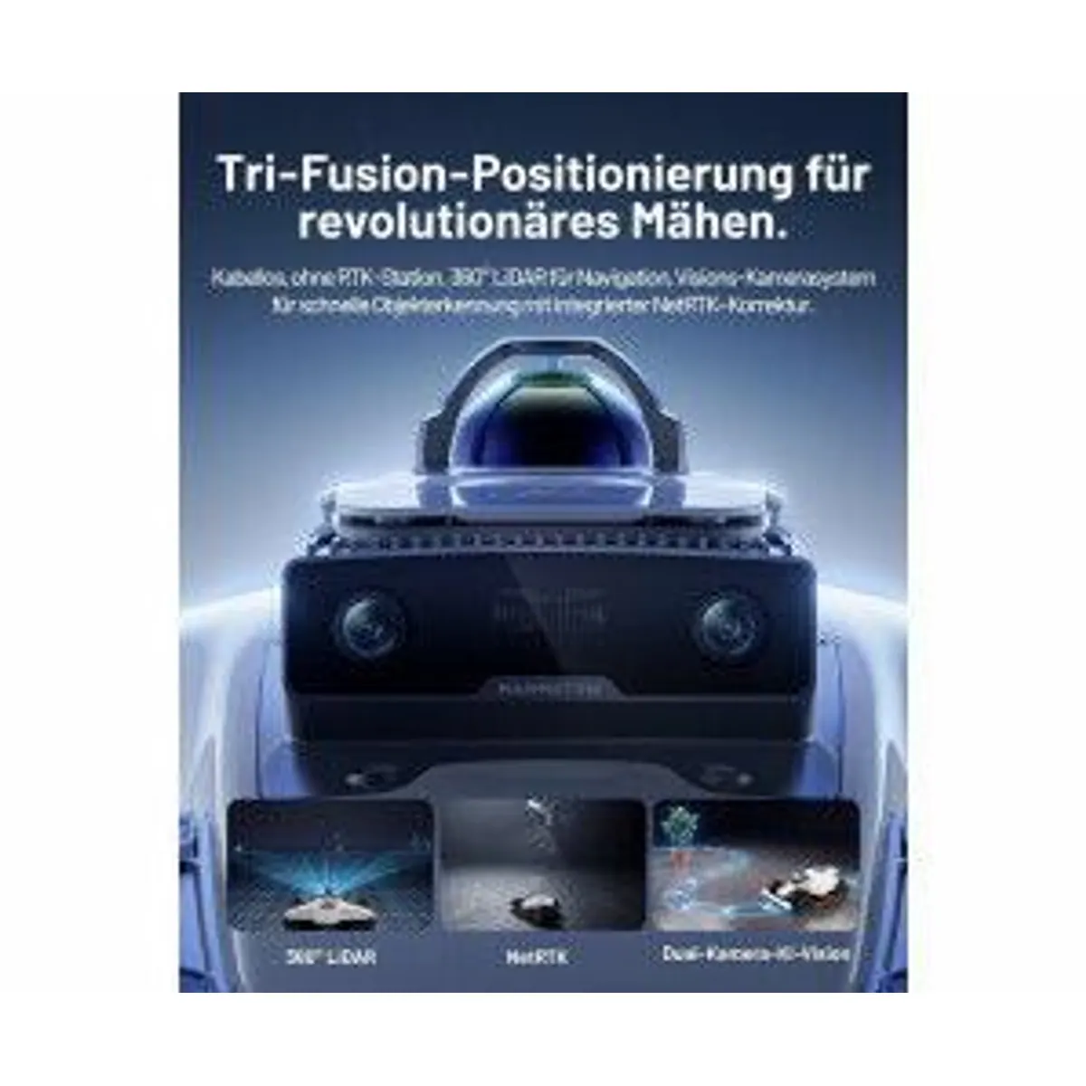 Mammotion LUBA 3 AWD 3000, Allradantrieb, integrierte Garage, leistungsstark 2