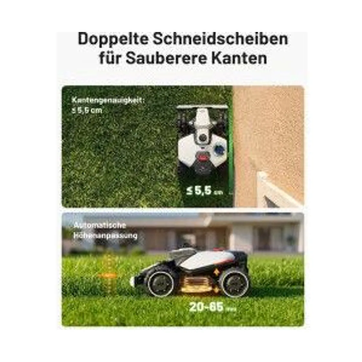 Mammotion LUBA Mini 2 AWD 1500, Allradantrieb, kompakte Garage, hohe Wendigkeit 5