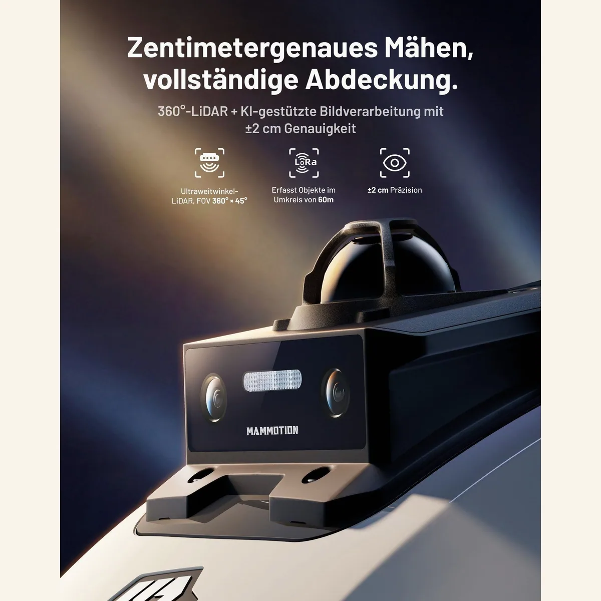 Mammotion YUKA Mini 2 Mähroboter, 360° LiDAR Navigation, DropMow-Modus, bis 1000 m² 2