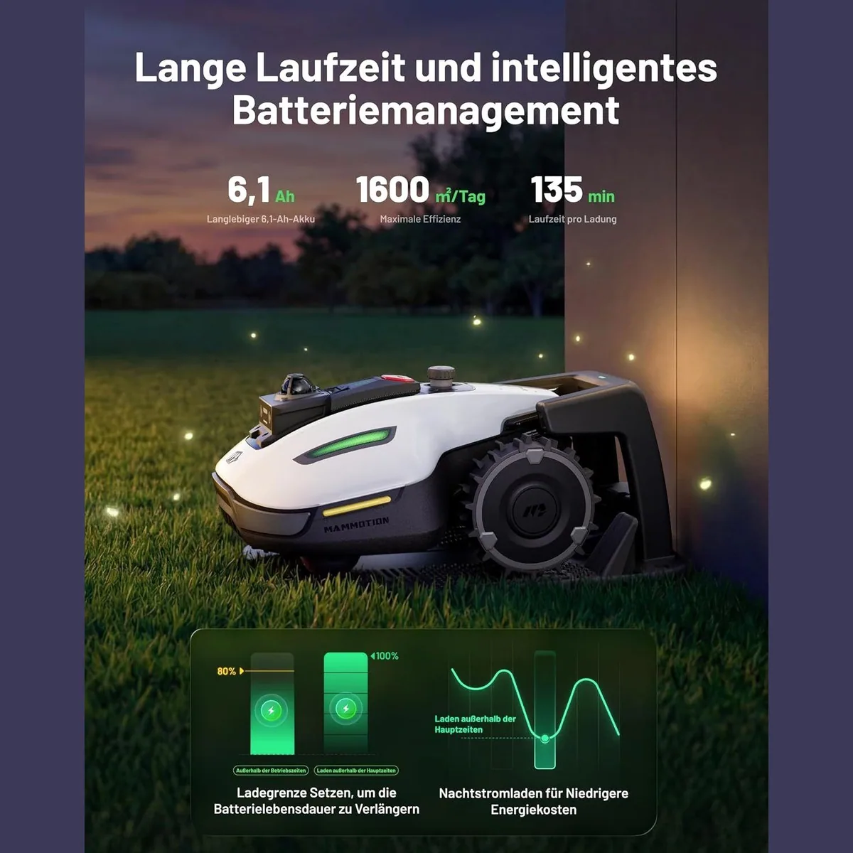 Mammotion YUKA Mini 2 Mähroboter, 360° LiDAR Navigation, DropMow-Modus, bis 1000 m² 4