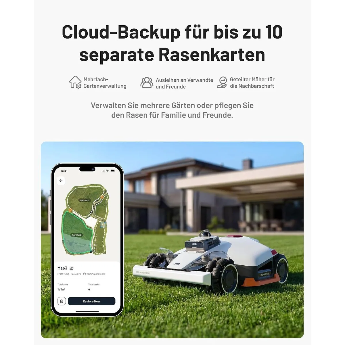 Mammotion LUBA 3 AWD Mähroboter, 360° LiDAR, Allradantrieb, App-Steuerung 4