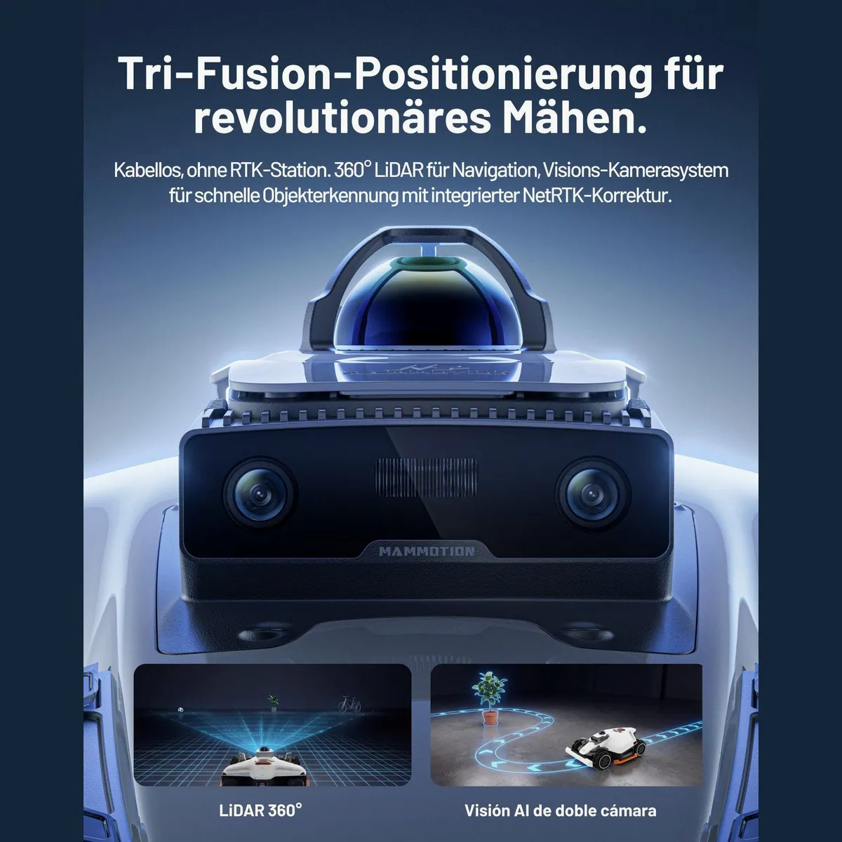 Mammotion LUBA 3 AWD Mähroboter, 360° LiDAR, Allradantrieb, App-Steuerung 5