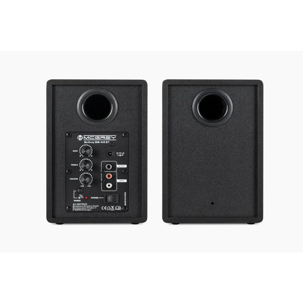 McGrey MM-440BT Multimedia Studio Monitor Paar, 40 W Leistung, Bluetooth 5.1, flexible Klangregelung 5