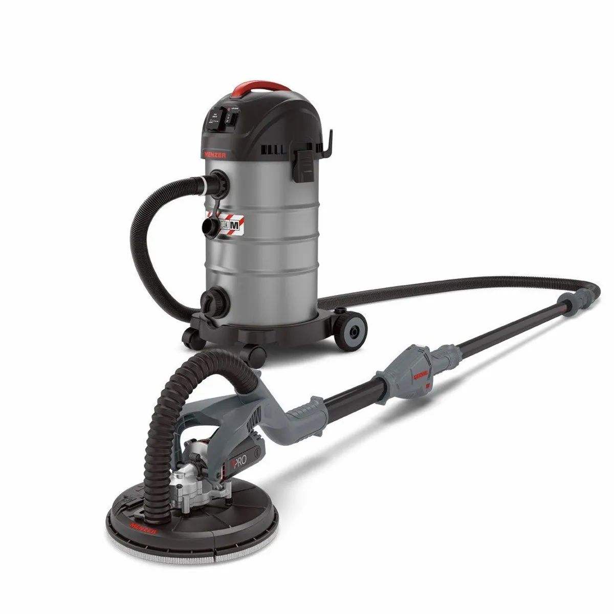 MENZER LHS 225 PRO VARIO Langhalsschleifer, 2100 U/min, inkl. VCM 330 Sicherheitssauger