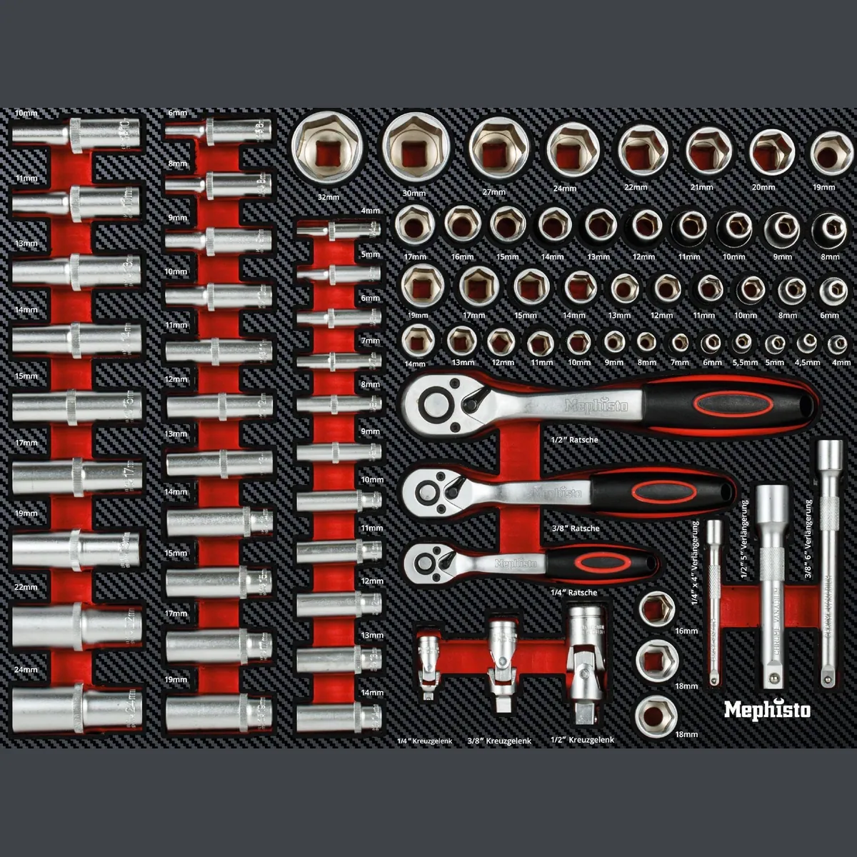 Mephisto-Tools Werkzeugwagen, 8 Schubladen, abschließbar, bis 35 kg belastbar 4