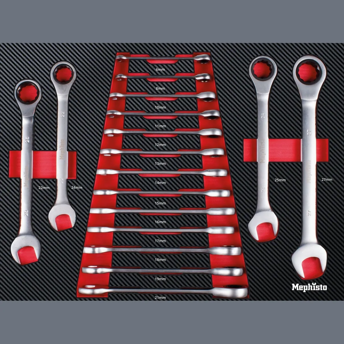 Mephisto-Tools Premium XXL Werkzeugwagen, 7 Schubladen, abschließbar, inklusive Werkzeug 3