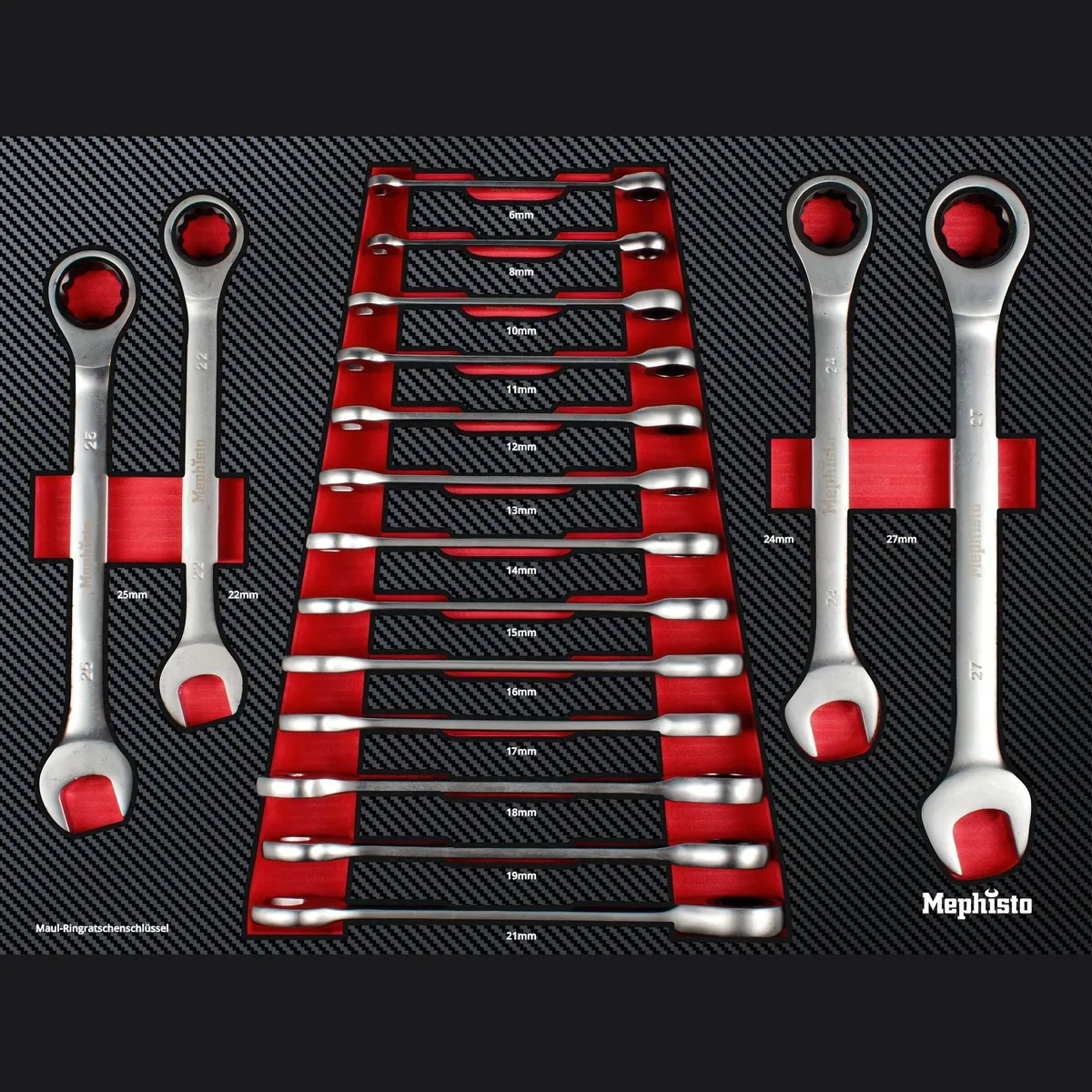 Mephisto-Tools Werkzeugwagen XXL, 8 Schubladen, abschließbar, 35 kg belastbar 4