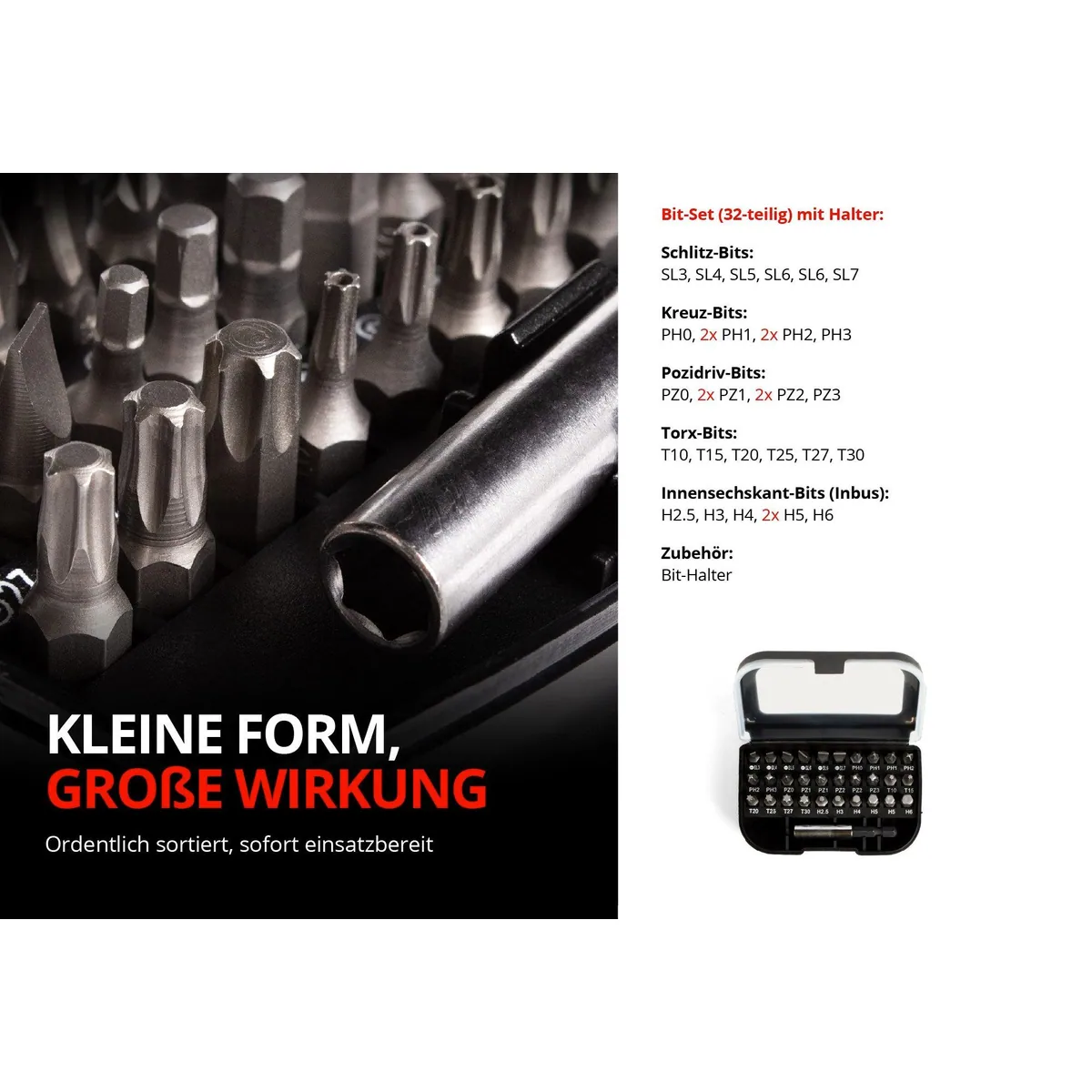 Mephisto-Tools Werkzeugset, 131 Teile, Chrom-Vanadium-Stahl — Teleskophandgriff, robuste Bauweise, praktische Mobilität 5