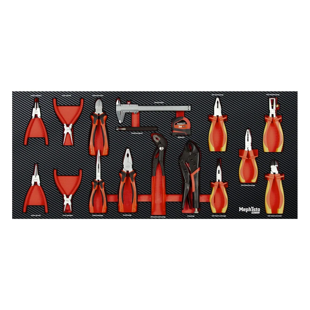 Mephisto-Tools Pro Line Big Black Werkzeugwagen, robuste Bauweise, 463-teiliges Werkzeugset, abschließbar 5