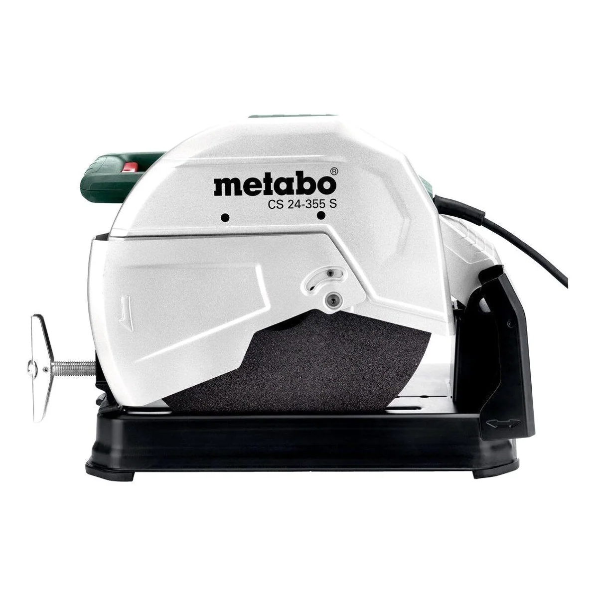 metabo CS 24-355 S Metalltrennschneider, kraftvoll und präzise — Gehrungseinstellung, Sanftanlauf, Handgriff 2