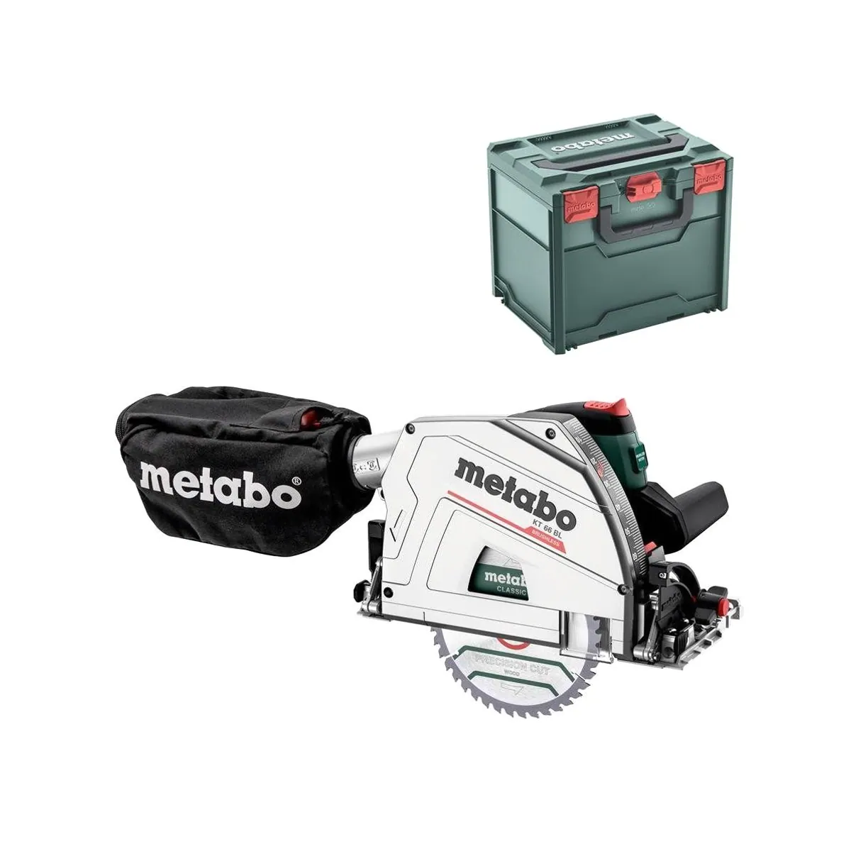 metabo Handkreissäge KT 66 BL, variable Drehzahl, kraftvoller Brushless-Motor, inkl. metaBOX 340