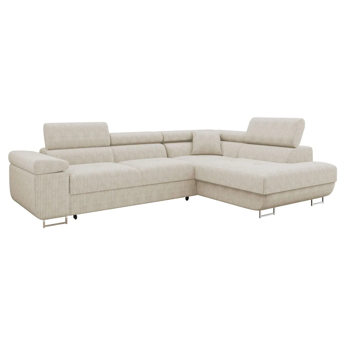 MIRJAN24 Torezio Ecksofa Cord, mit Schlaffunktion und Bettkasten, 274x203 cm 2