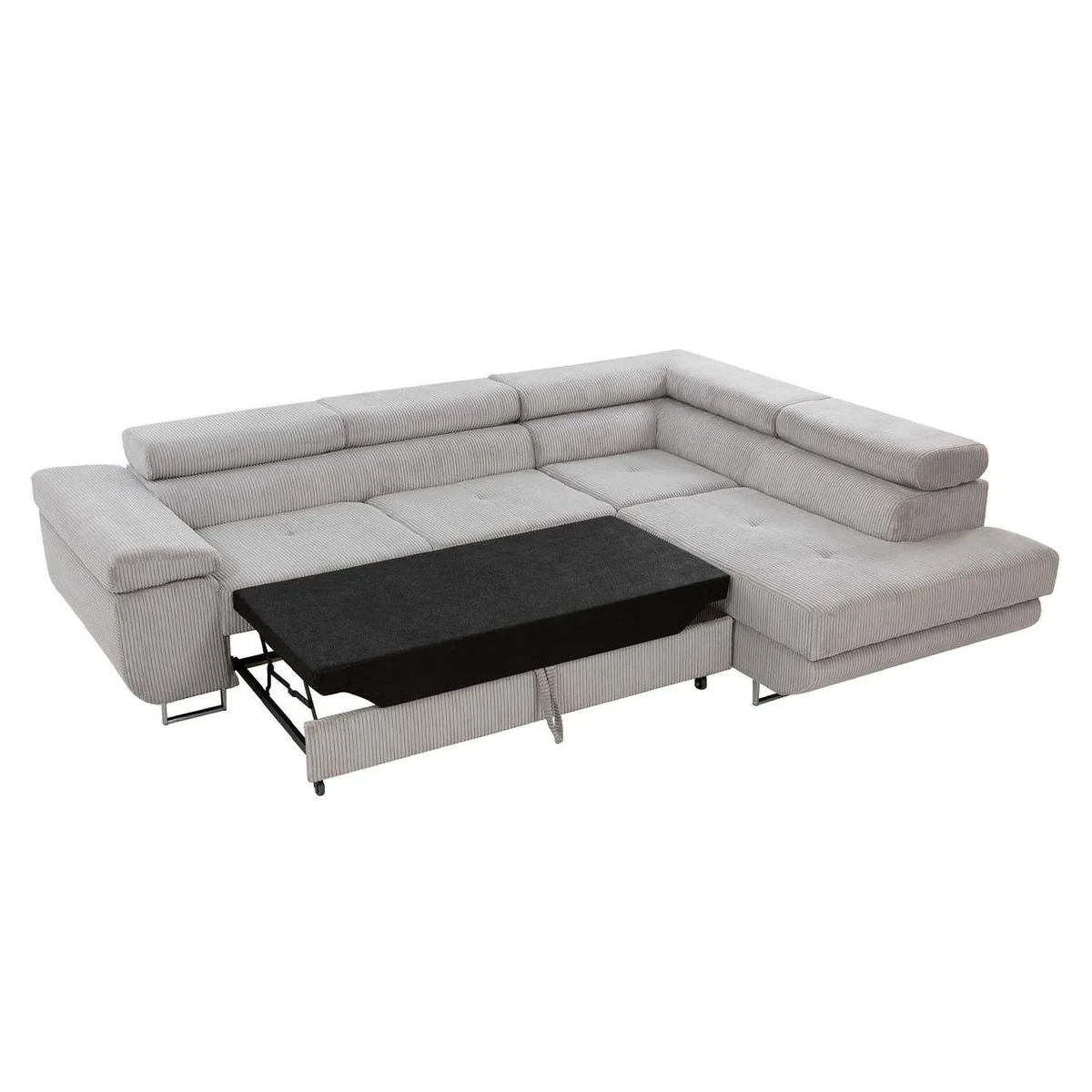 MIRJAN24 Torezio Ecksofa Cord, mit Schlaffunktion und Bettkasten, 274x203 cm 5