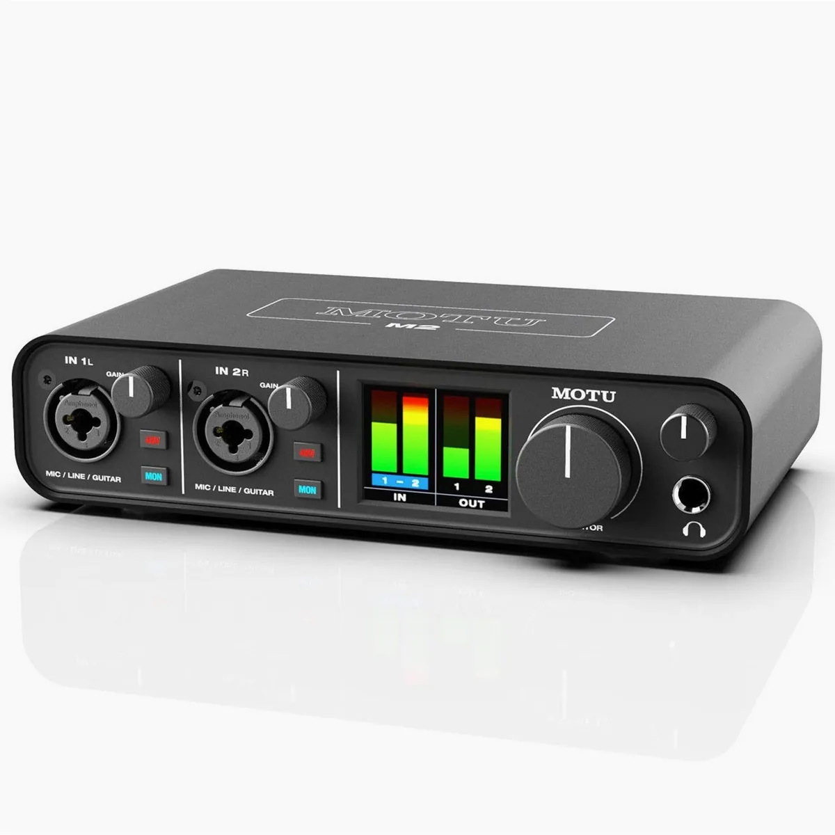 Motu-Audio M2 2-Kanal USB Audio-Interface, hohe Audioqualität, extrem geringe Latenz