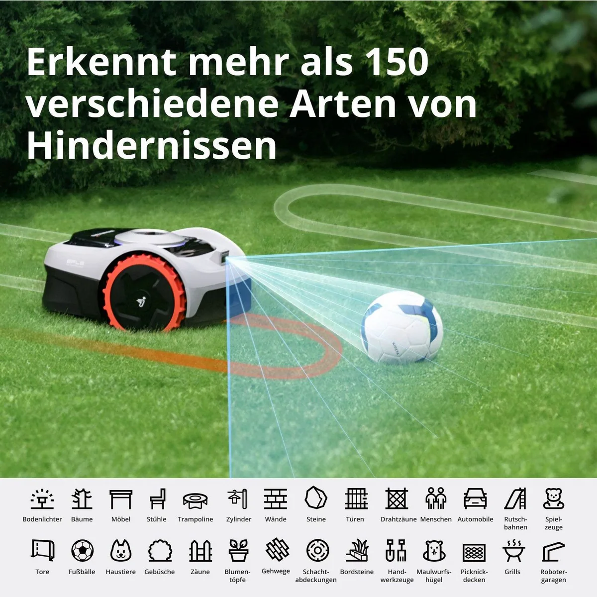 NAVIMOW i105E Rasenmähroboter, kabellose Kartierung, intelligente Hinderniserkennung, App-Steuerung 2