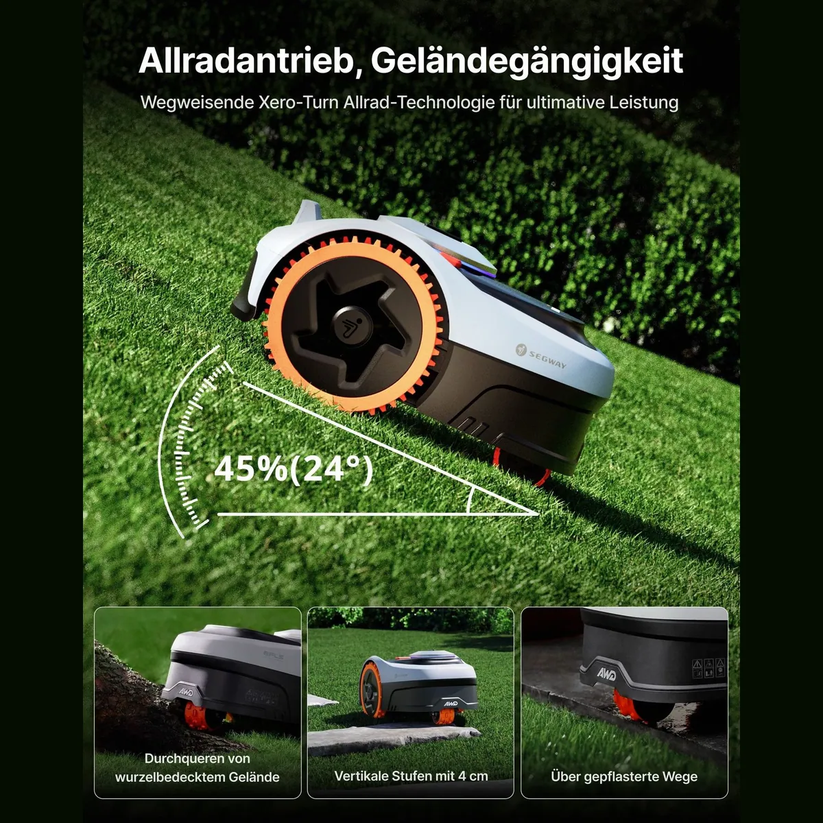 NAVIMOW i205 AWD Rasenmähroboter, Allradantrieb, automatisches Kartieren, bis 500 m² 5
