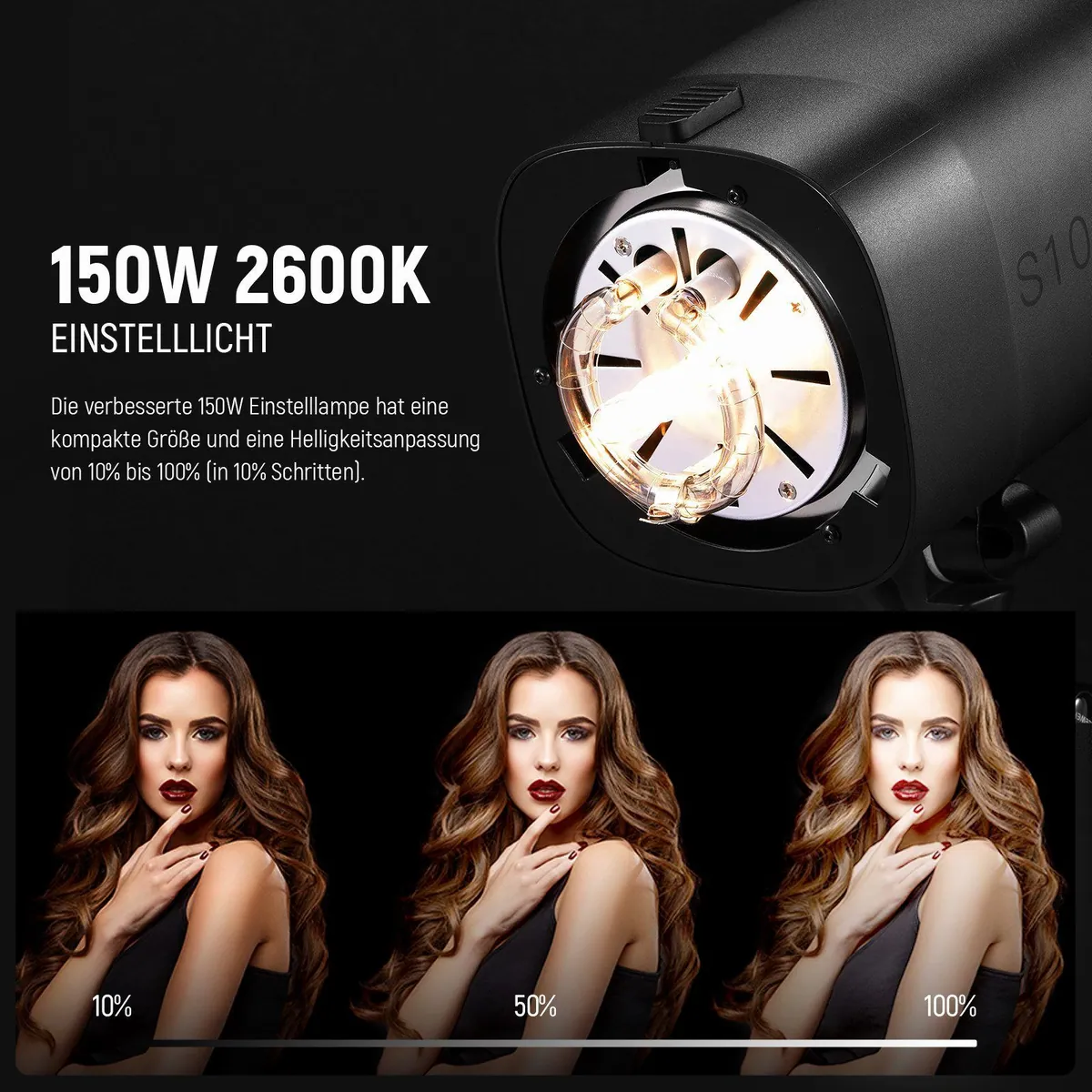 Neewer S101-300W PRO Studio Monolight Set, 2x 300Ws Blitz, 2,4G Auslöser, Bowens Mount 2