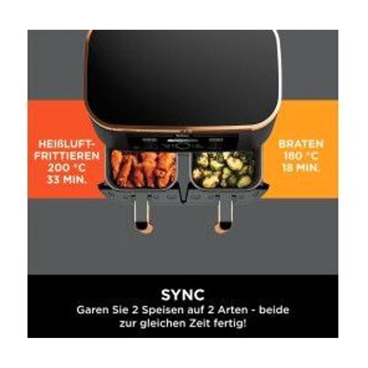 Ninja AF400 Heißluftfritteuse, vielseitig, benutzerfreundlich, energieeffizient 3