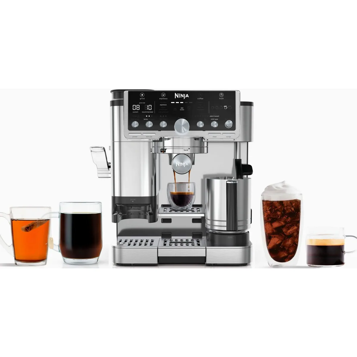 NINJA Espressomaschine ES701EU, 3-in-1-Kaffeemaschine für Espresso, Filterkaffee und Cold Brew