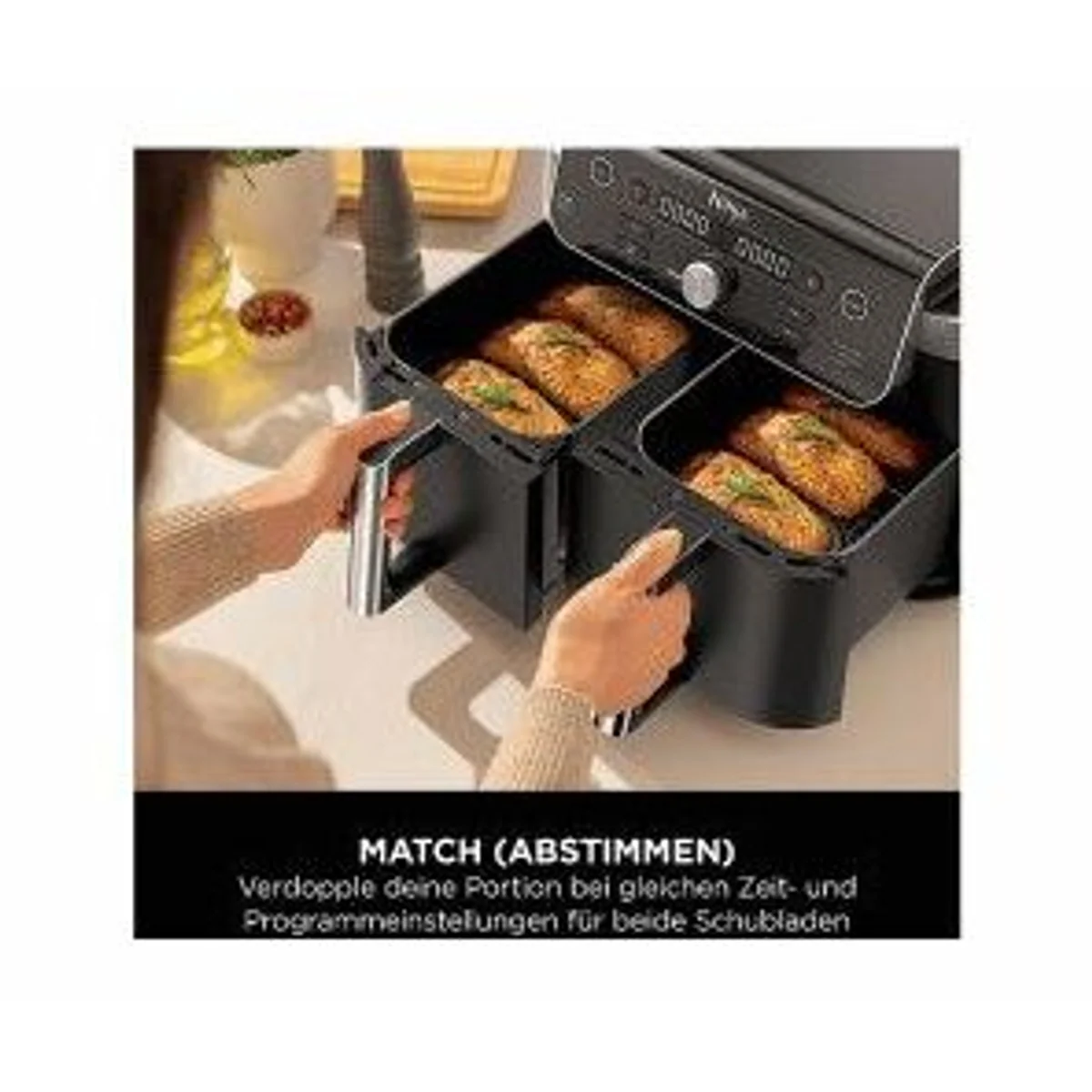 Ninja DZ950EU Heißluftfritteuse, vielseitig, energieeffizient, benutzerfreundlich 4