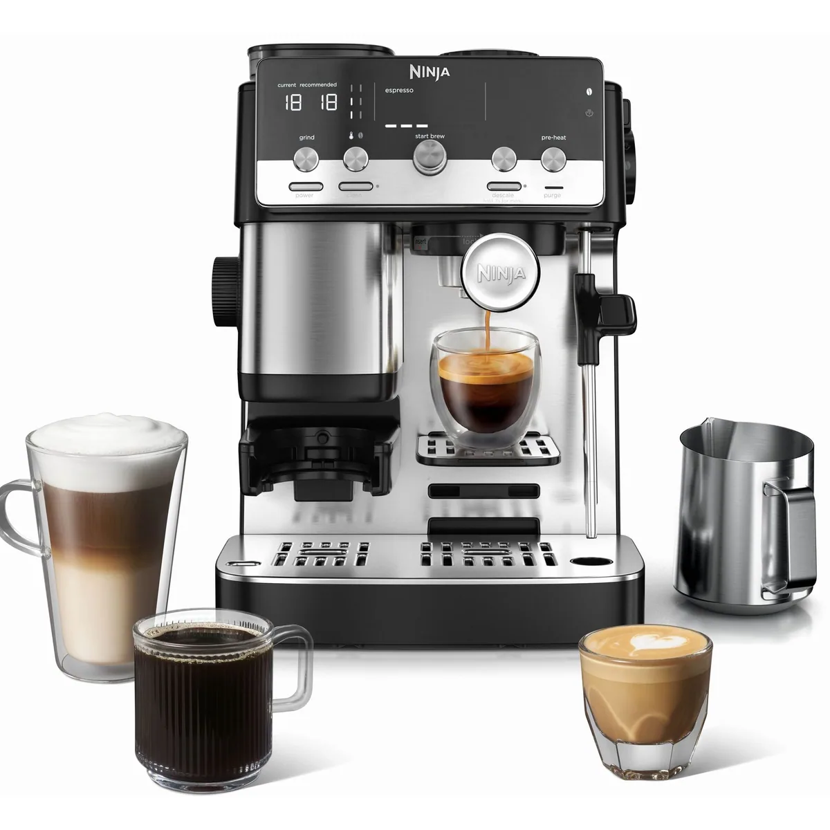 NINJA Luxe Café MINI Kaffeemaschine mit Mahlwerk, kompakt, vielseitig, benutzerfreundlich